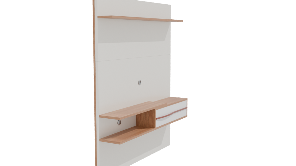 Stylish Modern Wall Shelf Unit - Professional 3D Model Render 9
