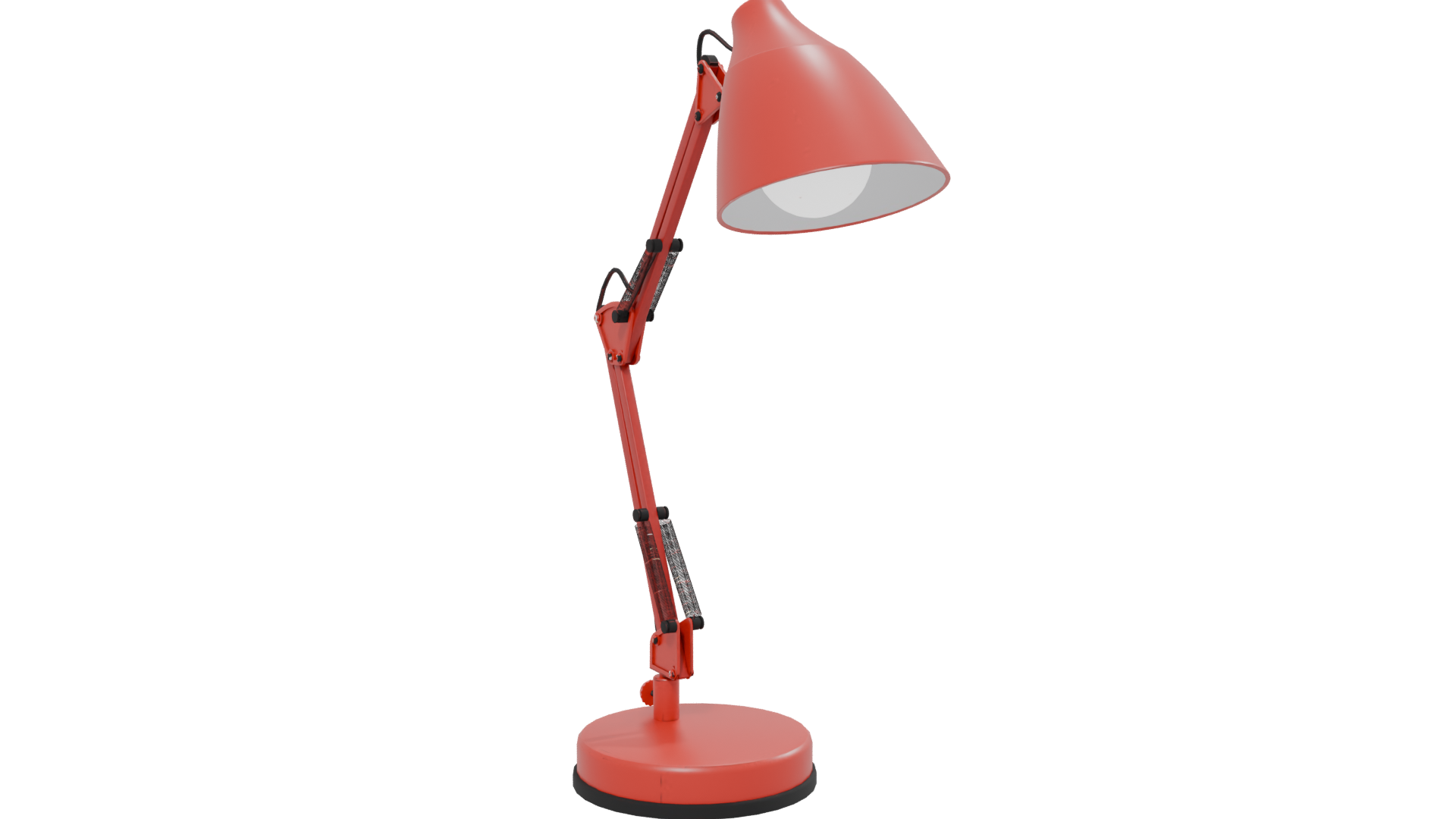 Stylish Red Desk Lamp Model - Professional 3D Model Render 13