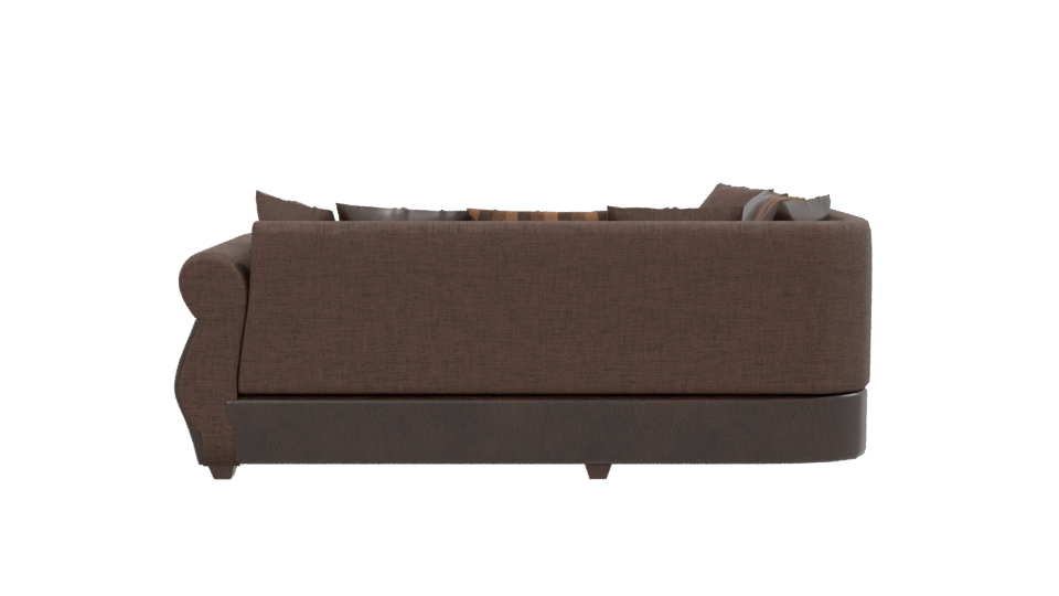 Luxurious L-Shaped Sofa Model - Professional 3D Model Render 2