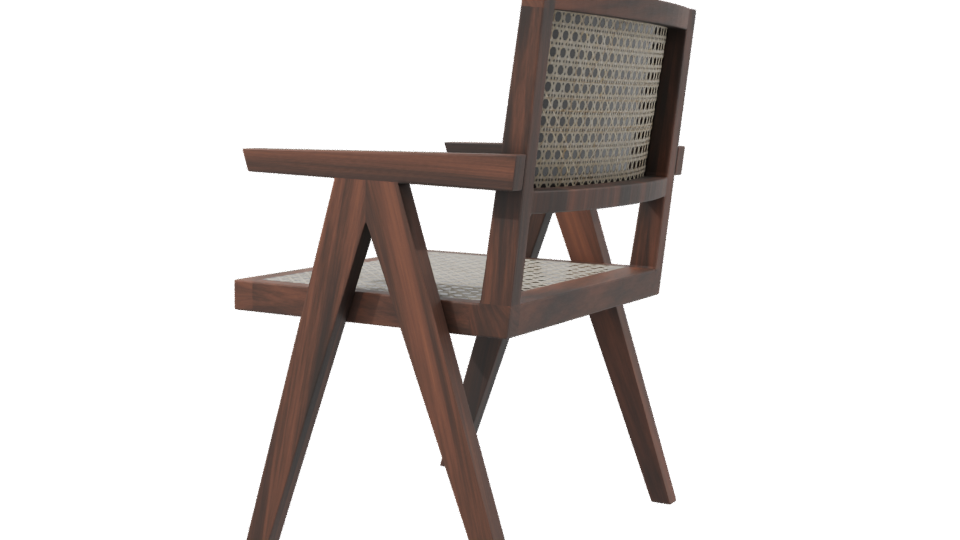 Stylish Modern Wooden Chair 3D - Professional 3D Model Render 3