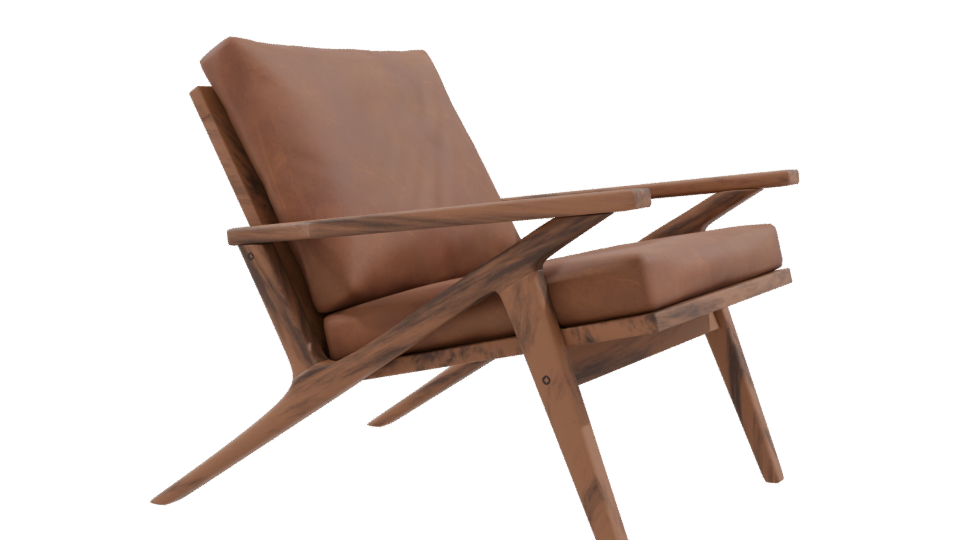 Stylish Leather Armchair 3D - Professional 3D Model Render 9