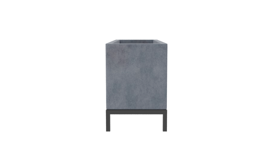 Stylish Concrete Planter Box 3D - Professional 3D Model Render 8