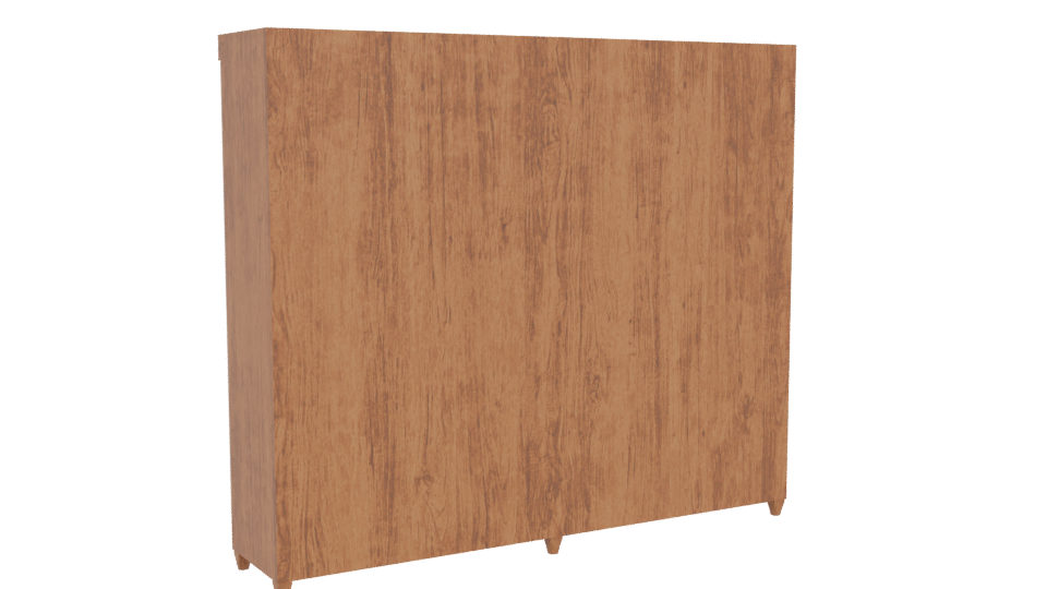 Modern Wooden Cabinet 3D Model - Professional 3D Model Render 4