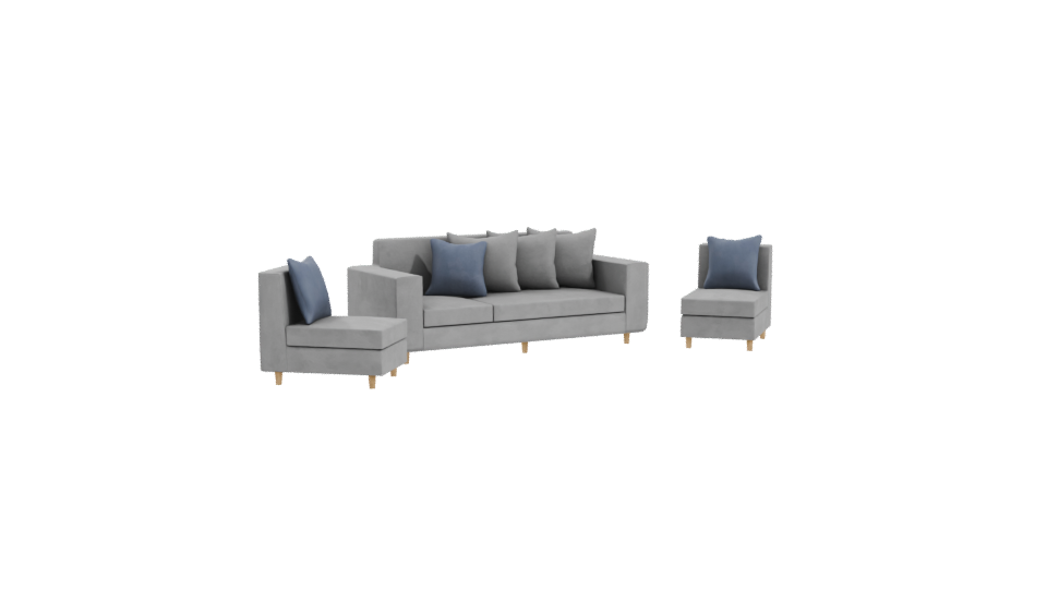 Living Room Sofa Set 3D - Professional 3D Model Render 10