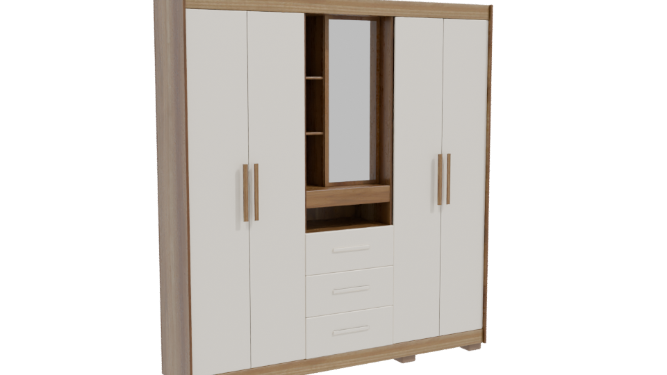 Stylish Modern Wardrobe 3D Model - Professional 3D Model Render 10