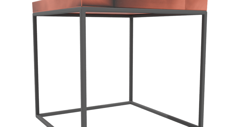 Modern Industrial Coffee Table 3D Model - Professional 3D Model Render 4