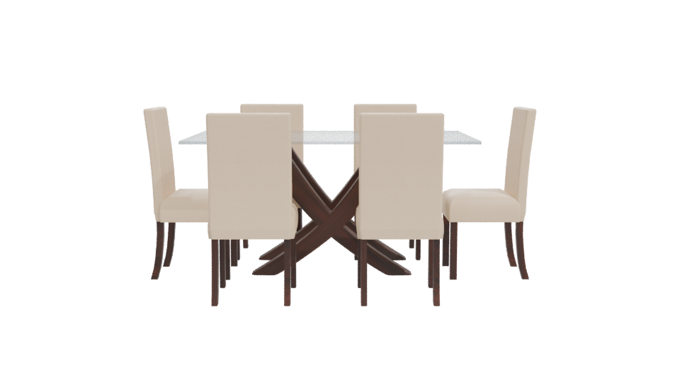 Elegant Modern Dining Table Set - Professional 3D Model Render 11