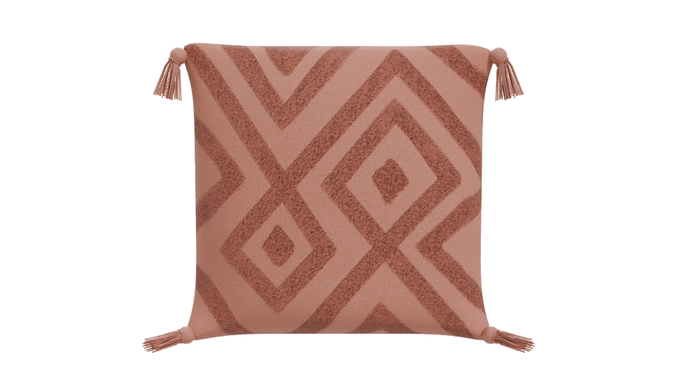 Stylish Geometric Pattern Cushion - Professional 3D Model Render 11