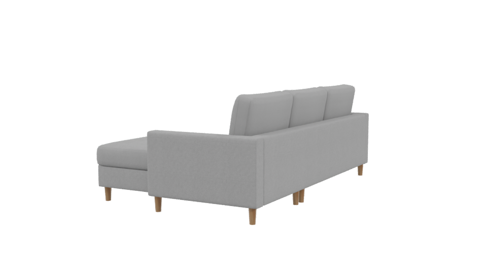 Modern Grey Sofa 3D Model - Professional 3D Model Render 3