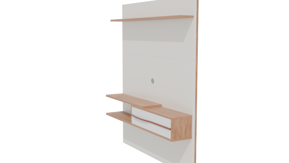 Stylish Modern Wall Shelf Unit - Professional 3D Model Render 13