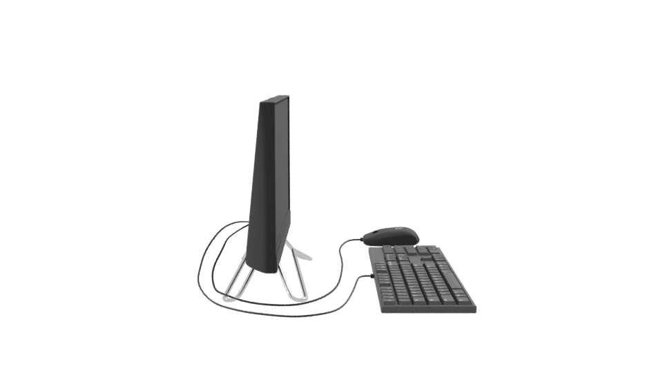 Sleek All-in-One Desktop Computer 3D Model - Professional 3D Model Render 8