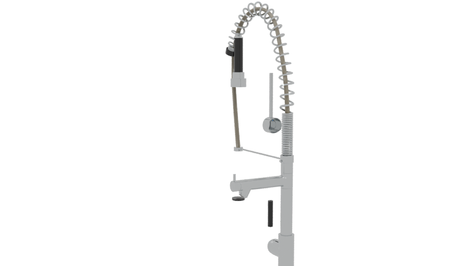 Industrial Mechanical Spring Assembly 3D - Professional 3D Model Render 4