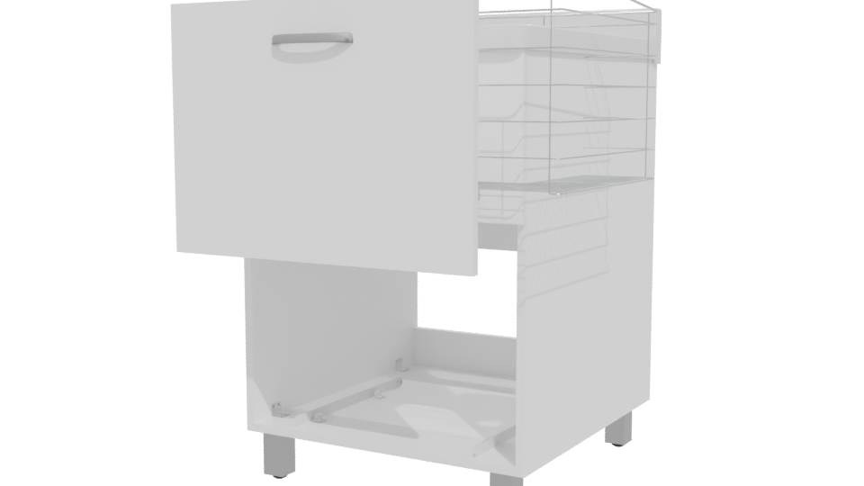 Stylish Modern Office Cabinet 3D - Professional 3D Model Render 12