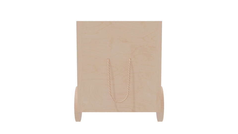 Stylish Wooden Toy Cart 3D - Professional 3D Model Render 8