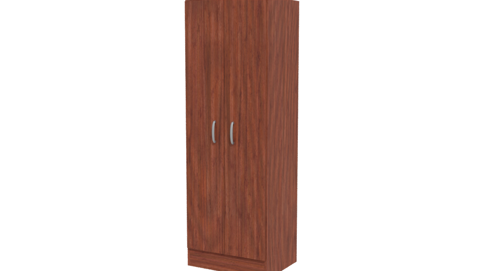 Stylish Wooden Wardrobe Model - Professional 3D Model Render 12