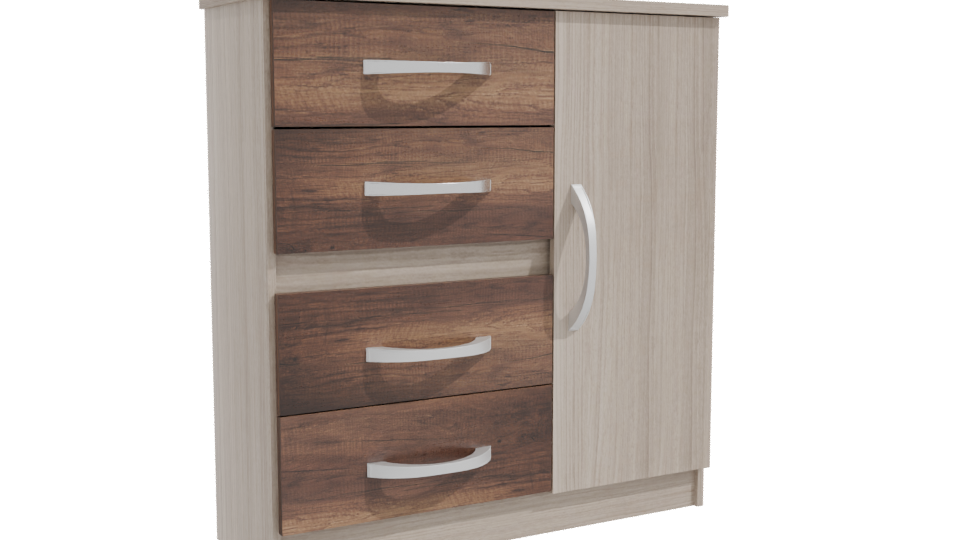 Modern Wooden Cabinet Model 3D - Professional 3D Model Render 10