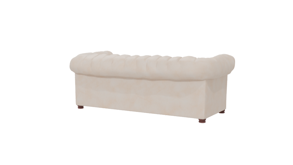 Elegant Chesterfield Sofa 3D Model - Professional 3D Model Render 6