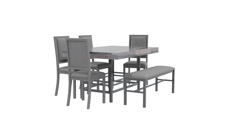 Stylish Modern Dining Set 3D - Professional 3D Model Render 9