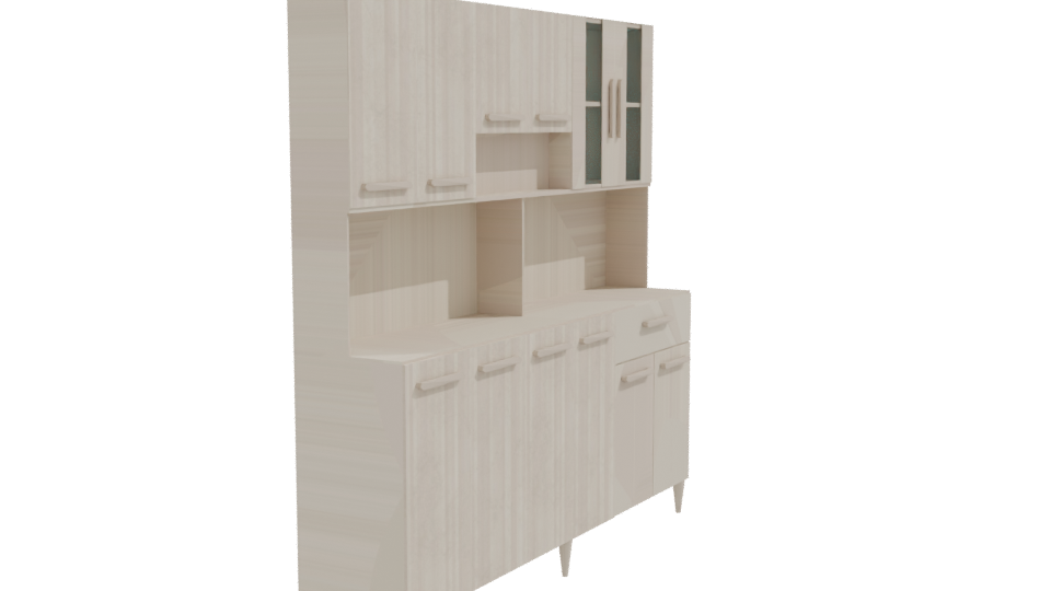 Stylish Kitchen Cabinet Set 3D Model - Professional 3D Model Render 9