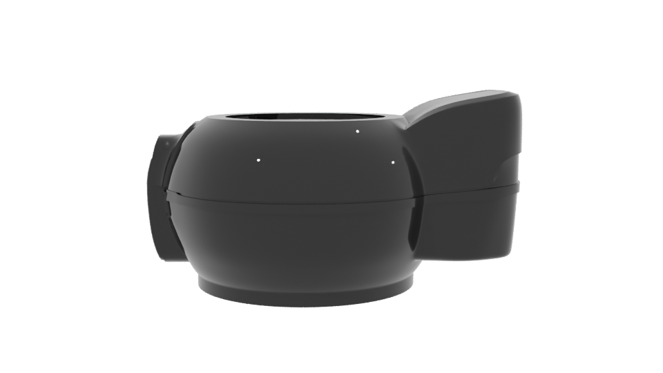 Stylish Black Air Fryer 3D Model - Professional 3D Model Render 2