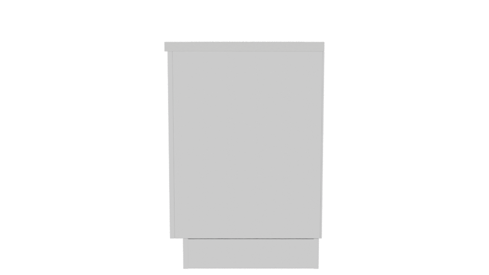 Contemporary Wooden Counter Model - Professional 3D Model Render 2