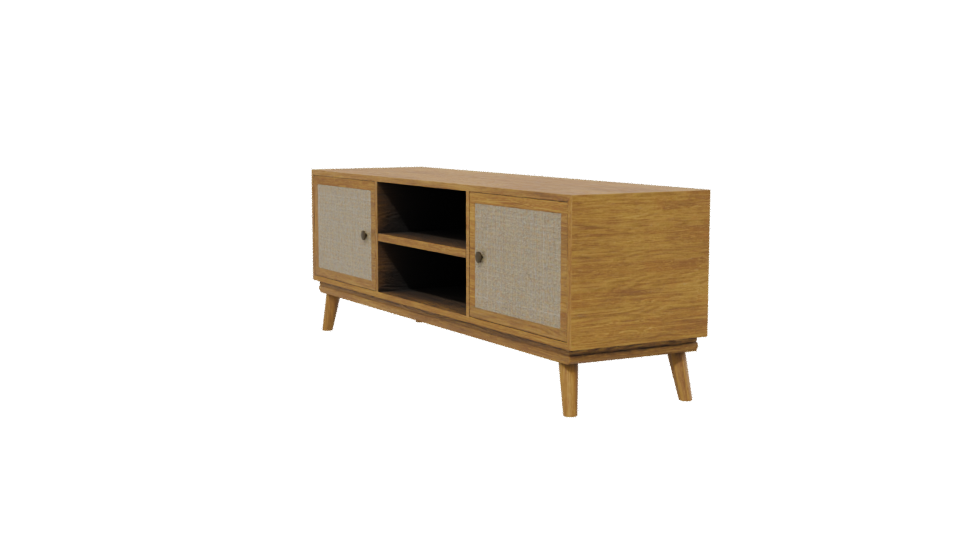 Stylish Wooden TV Stand 3D - Professional 3D Model Render 13