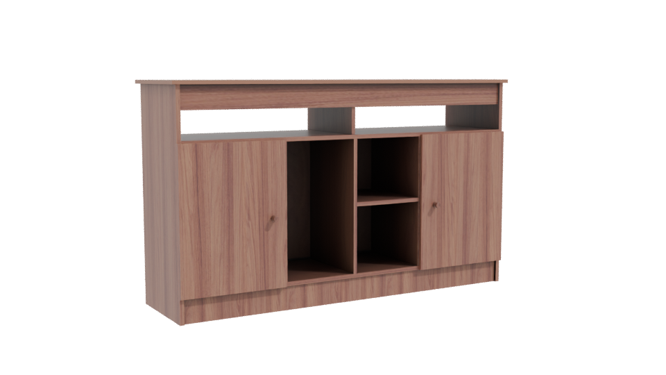 Polux Chocolate Wooden Cabinet 3D - Professional 3D Model Render 10