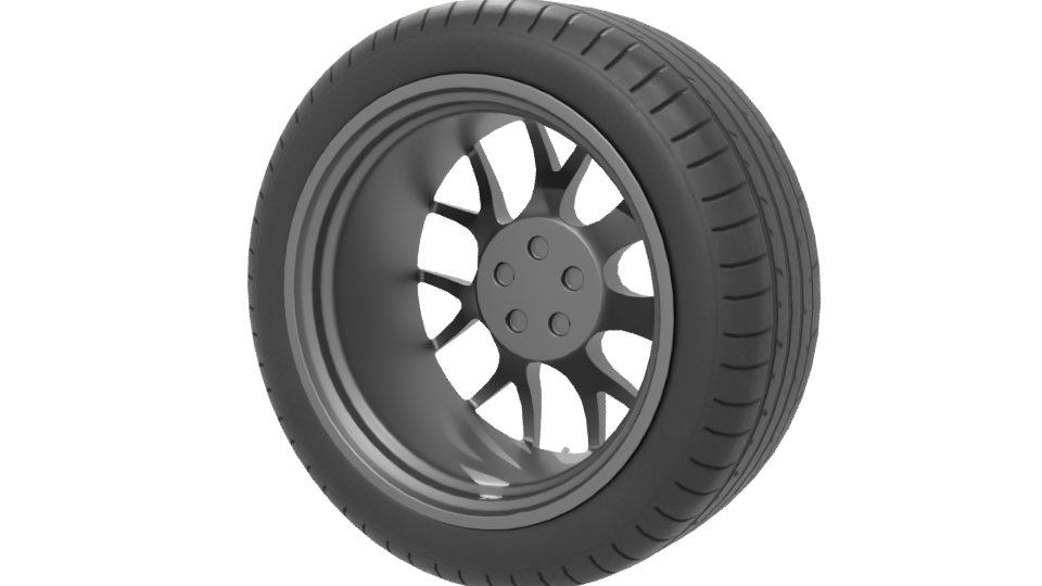 Sporty Racing Wheel Model 3D - Professional 3D Model Render 6