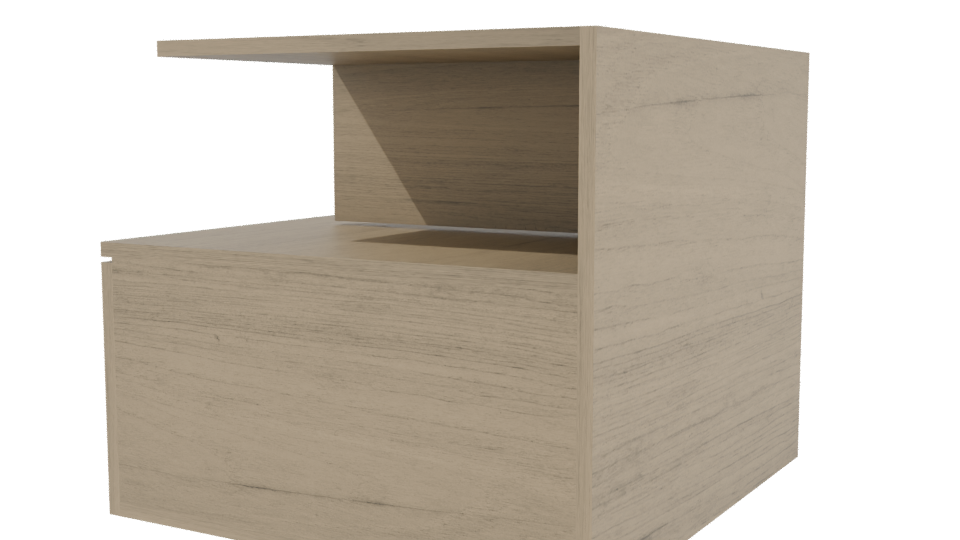 Minimalist Wooden Coffee Table 3D Model - Professional 3D Model Render 3