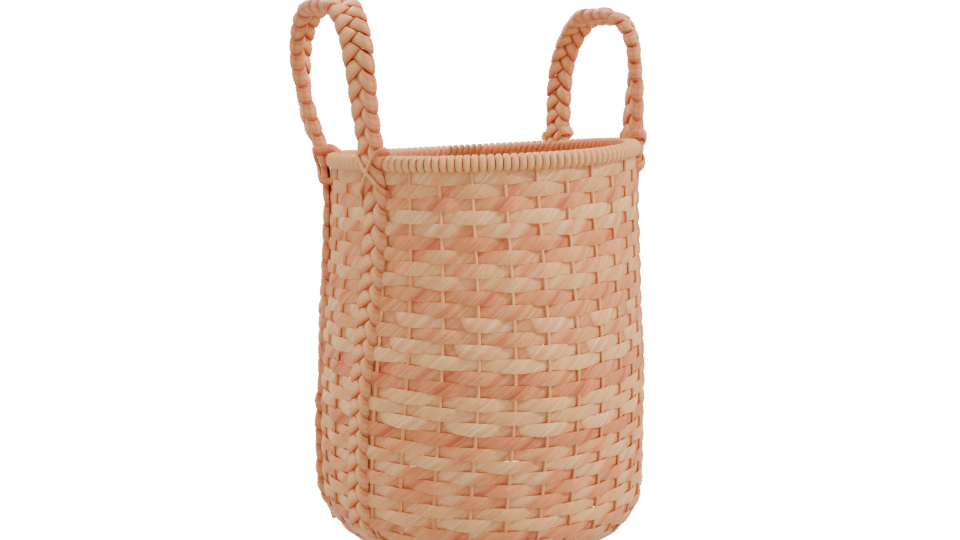 Stylish Handmade Woven Storage Basket 3D Model - Professional 3D Model Render 10