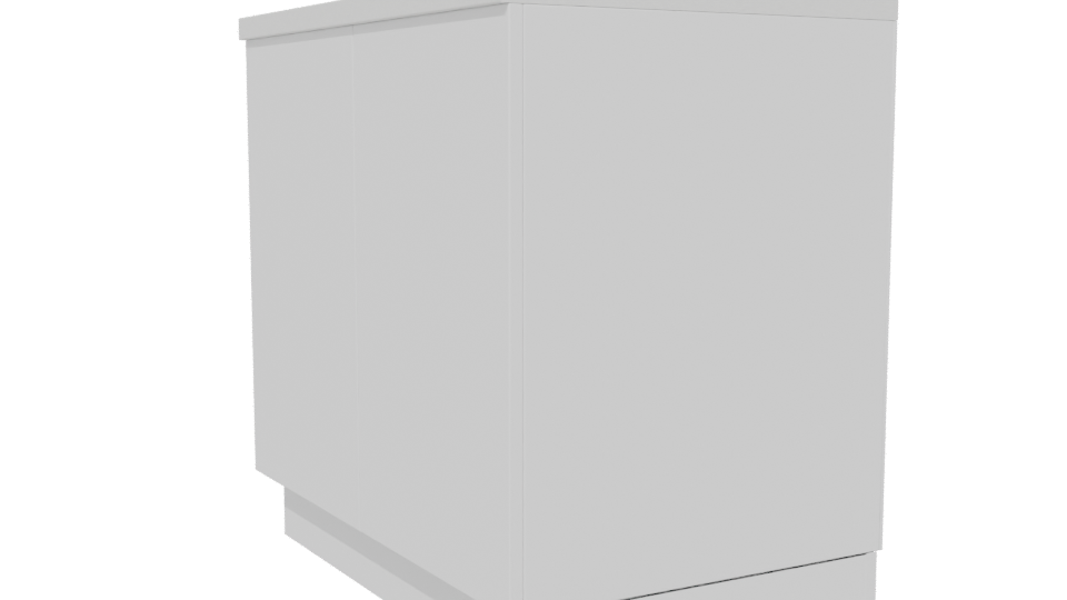 Stylish Minimalist Wooden Reception Desk 3D Model - Professional 3D Model Render 13