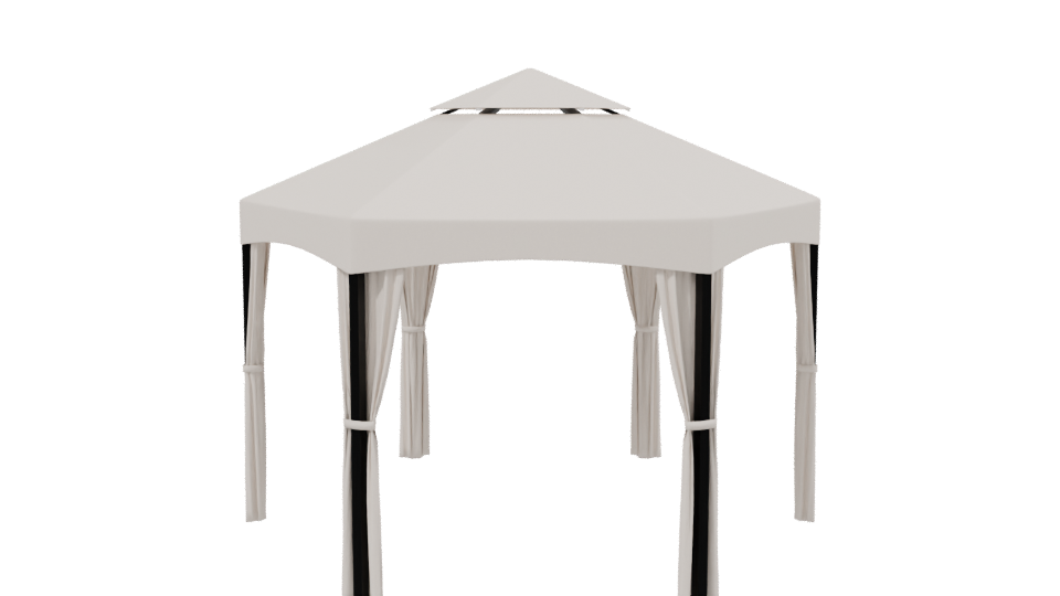 Stylish Outdoor Canopy Tent 3D Model - Professional 3D Model Render 2