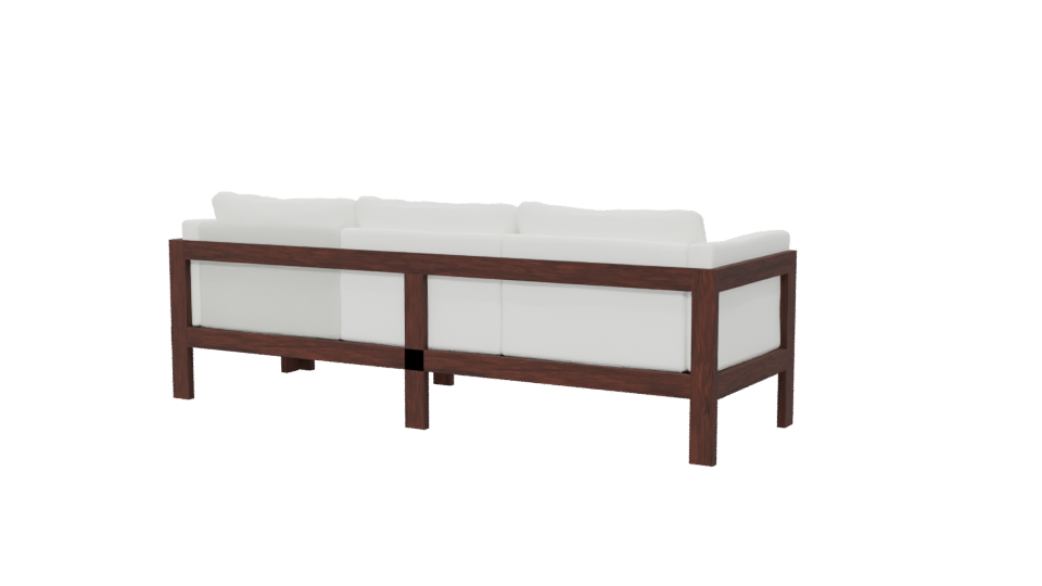 Stylish Outdoor Sectional Sofa 3D Model - Professional 3D Model Render 6