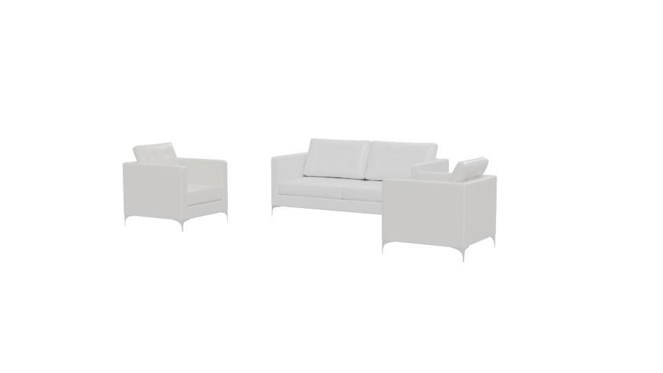 Stylish Minimalist Sofa Set 3D - Professional 3D Model Render 12