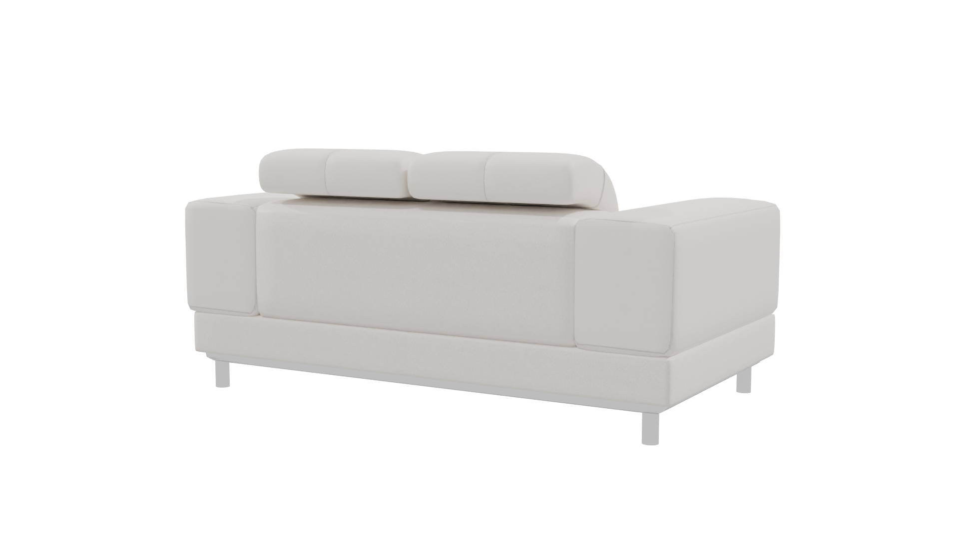 Elegant Minimalist White Sofa 3D Model - Professional 3D Model Render 9