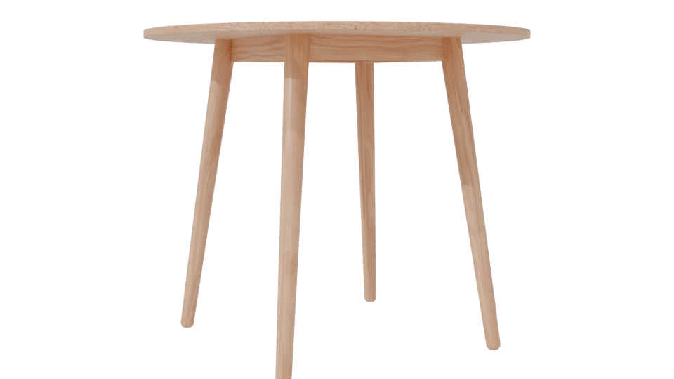 Stylish Wooden Dining Table 3D - Professional 3D Model Render 7