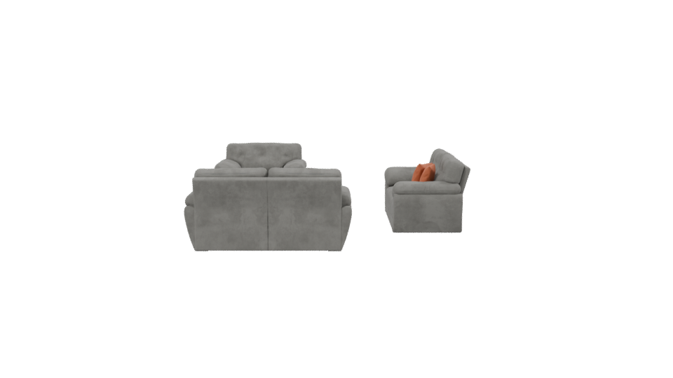 Contemporary Plush Sofa Set 3D Model - Professional 3D Model Render 2
