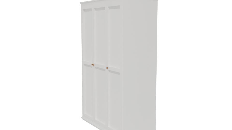 Elegant White Wardrobe Model - Professional 3D Model Render 13