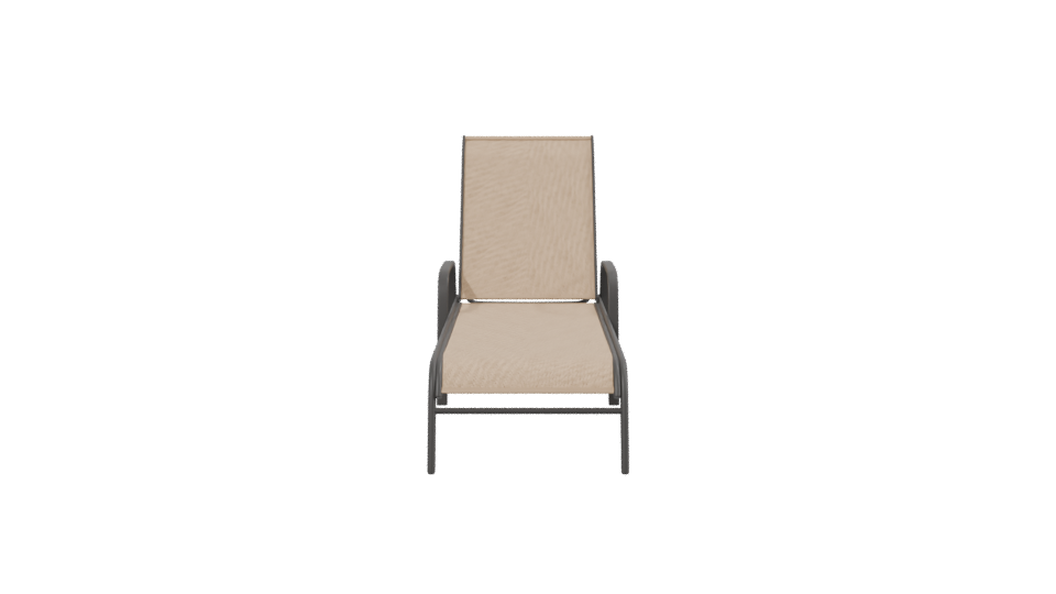 Stylish Outdoor Lounger Model - Professional 3D Model Render 2