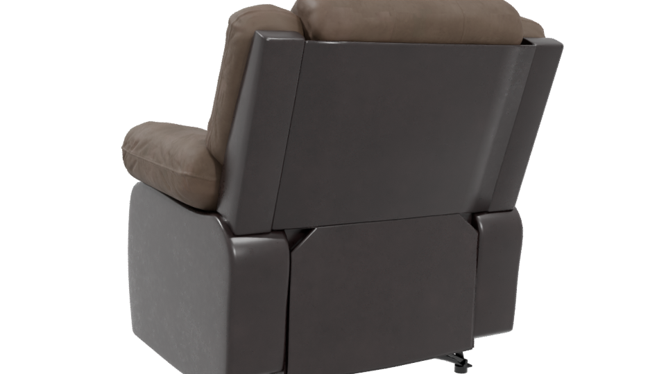 Stylish Reclining Fabric Armchair 3D Model - Professional 3D Model Render 4