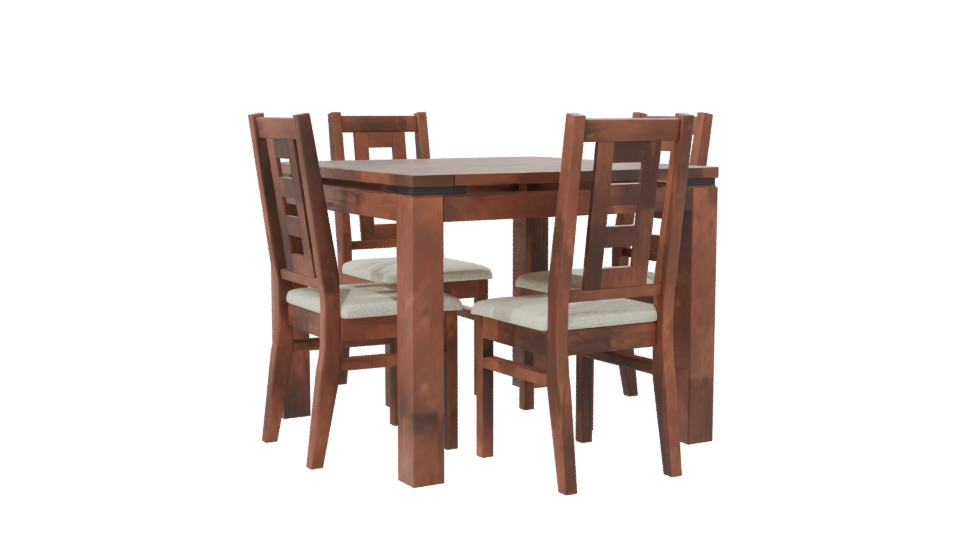 Stylish Wooden Dining Table 3D - Professional 3D Model Render 7