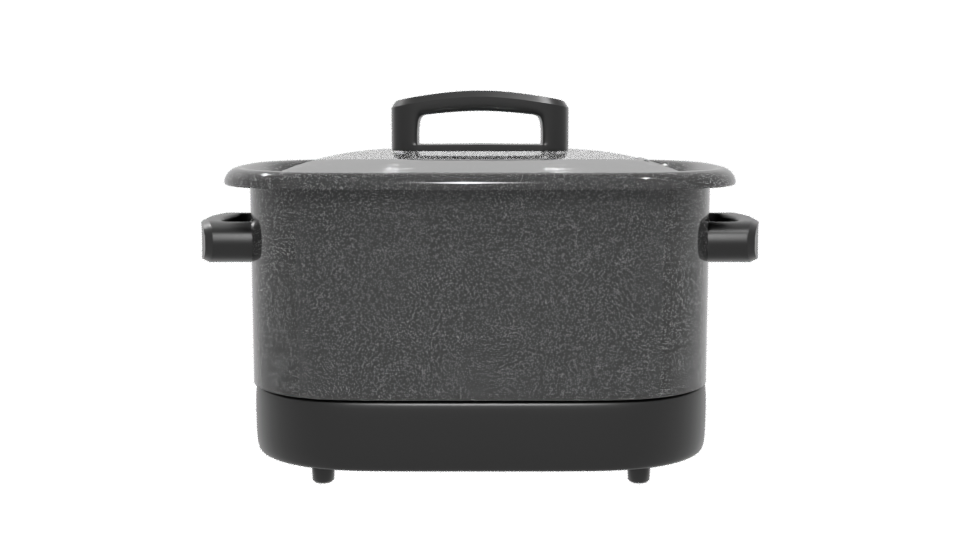 Stylish Electric Cooking Pot 3D Model - Professional 3D Model Render 5