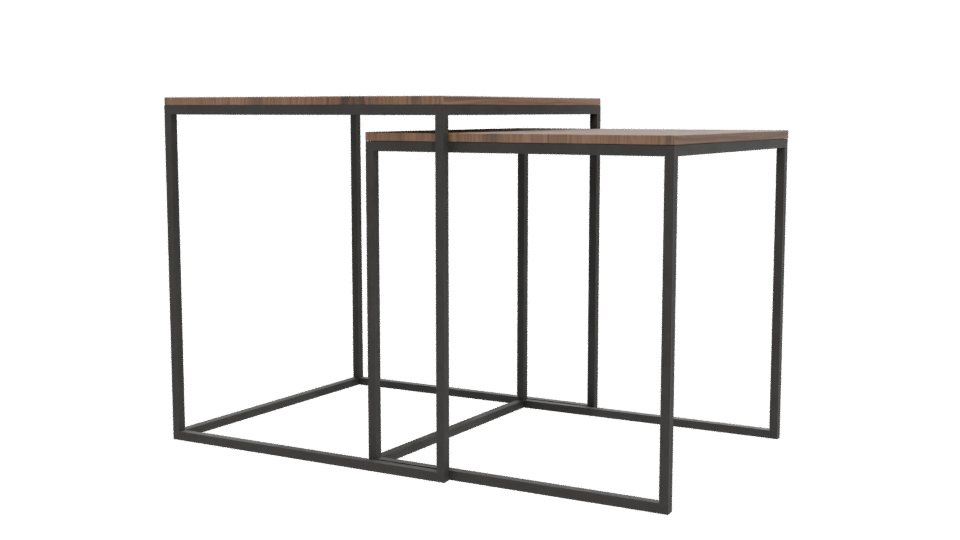 Nested Modern Coffee Tables 3D Model - Professional 3D Model Render 12