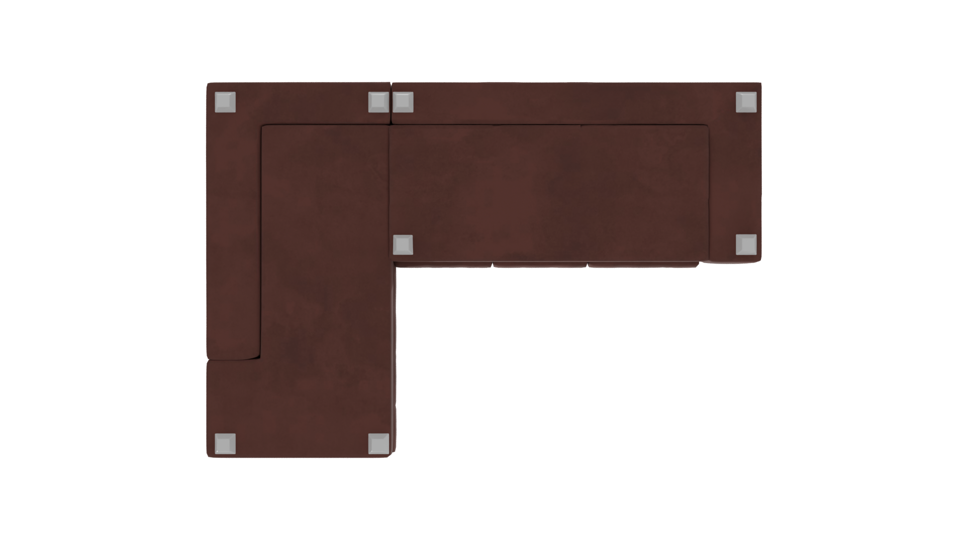 SECCIONAL LEVANTE TELA  CHOCOLATE DER