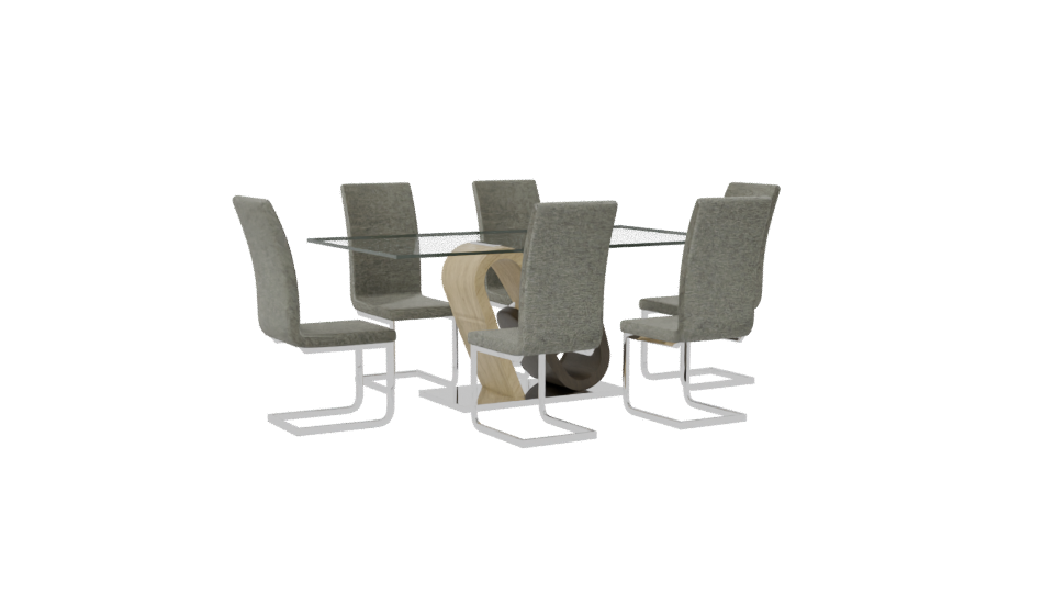 Rectangular Dining Table for 6 3D - Professional 3D Model Render 7