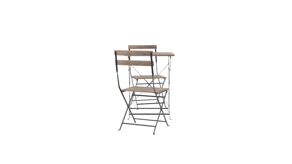 Stylish Outdoor Bistro Table and Chairs Set 3D Model - Professional 3D Model Render 8