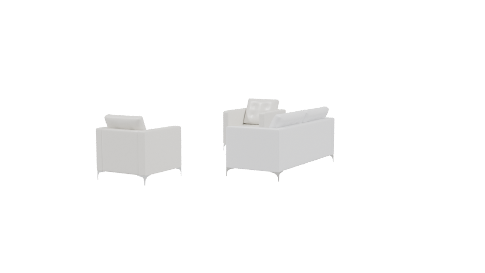 Living Room Sofa Set 3D Model - Professional 3D Model Render 3