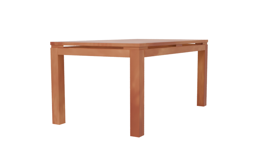 Stylish Wooden Dining Table 3D Model - Professional 3D Model Render 6