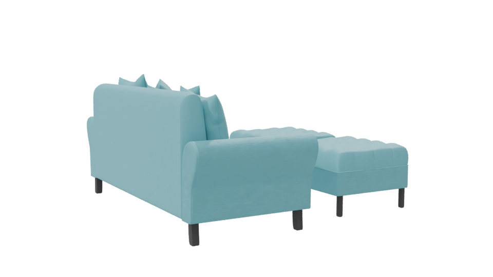 Stylish Modern L-Shaped Sofa 3D Model - Professional 3D Model Render 7