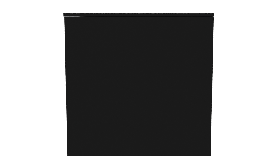 Minimalist Black Office Desk - Professional 3D Model Render 2